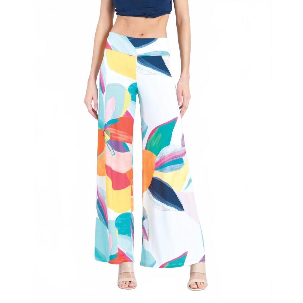 NEW CLARA SUNWOO sunburst petal palazzo pant in multi - Picture 1 of 5